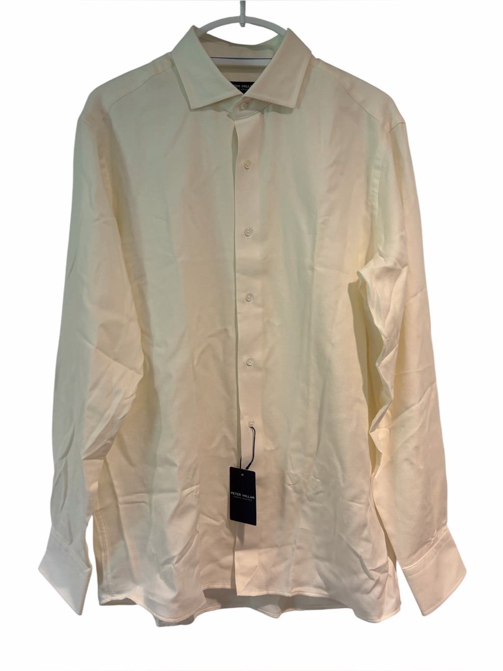 Peter Millar Men's Long-Sleeve Dress Shirt - Cream
